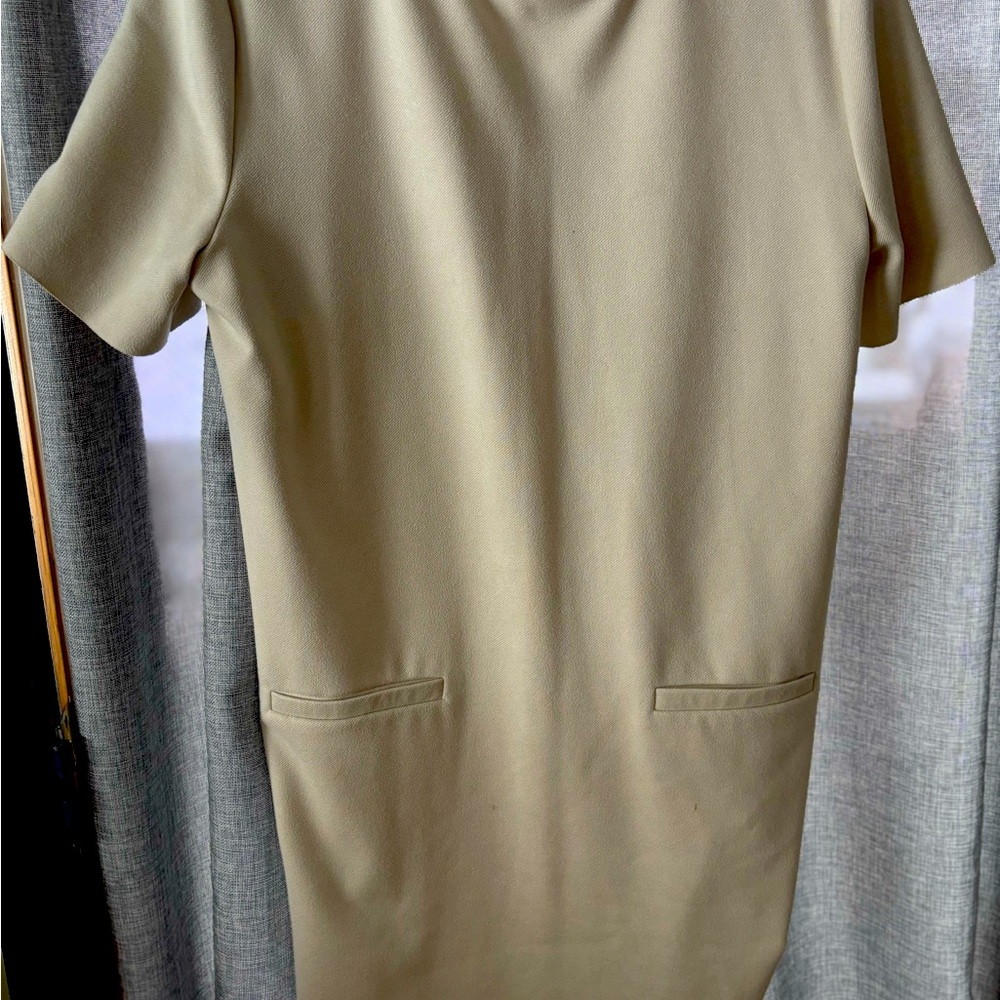 Zara 60’s style shift dress. Cream colored